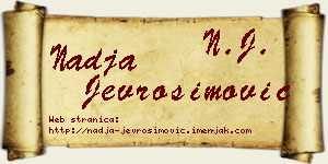 Nadja Jevrosimović vizit kartica